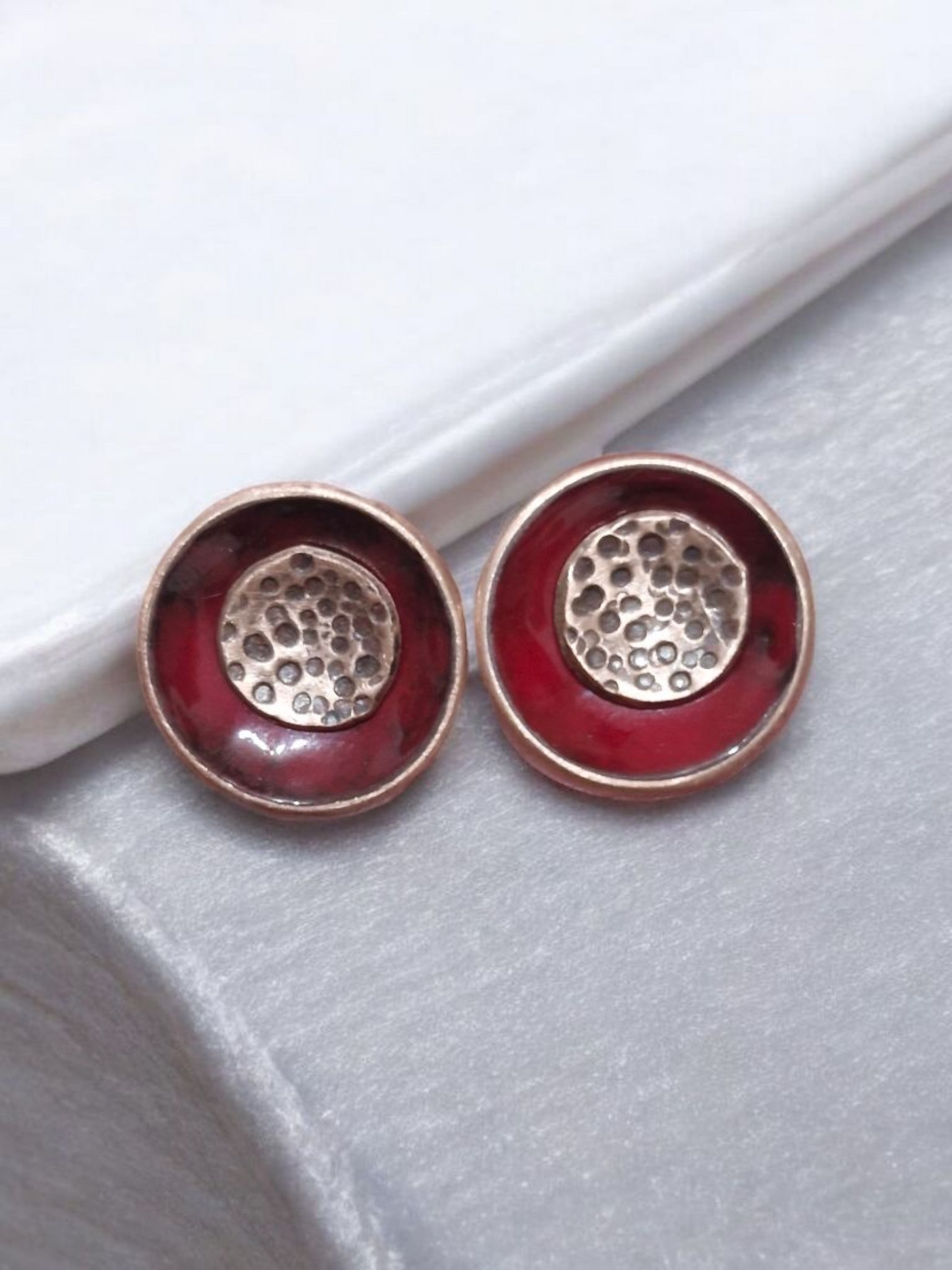 2 in 1 Studs (Deep Red)