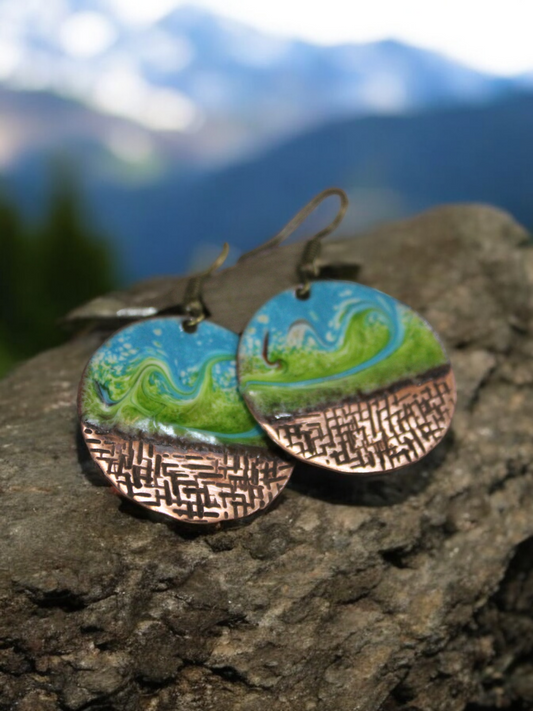 Landscape Textured Earrings