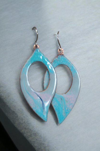Flower Petal Hoop Earrings