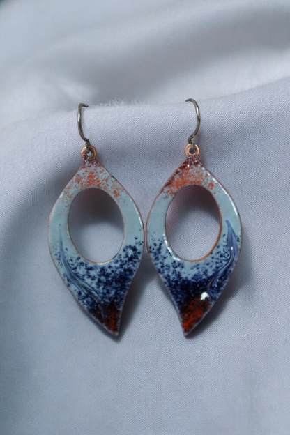 Flower Petal Hoop Earrings