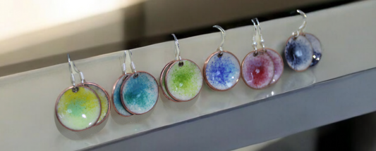 Speckled Domed Earrings