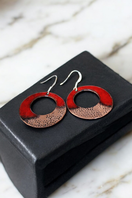 Textured Red Hoops