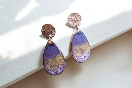 The Burren Collection - Copper Teardrop Earrings