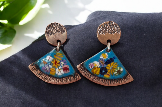 Spring Flowers Fan Studs