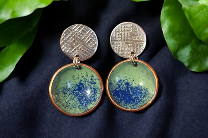 Silver Textile Earrings