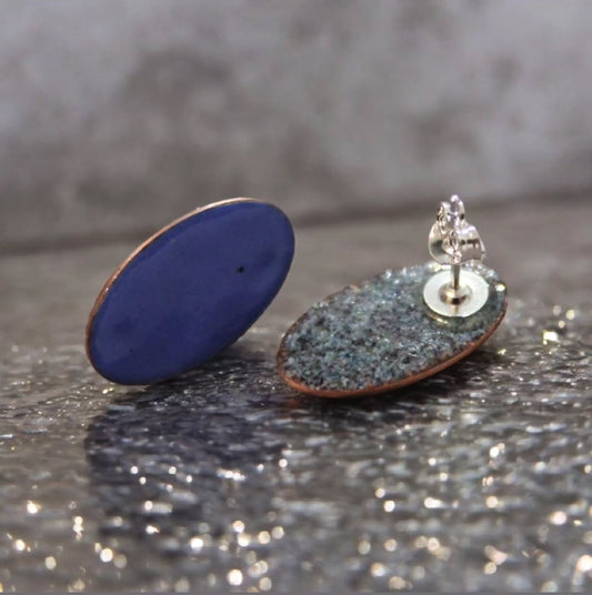 Lapiz Lazuli Enamel Studs
