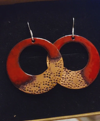 Textured Red Hoops