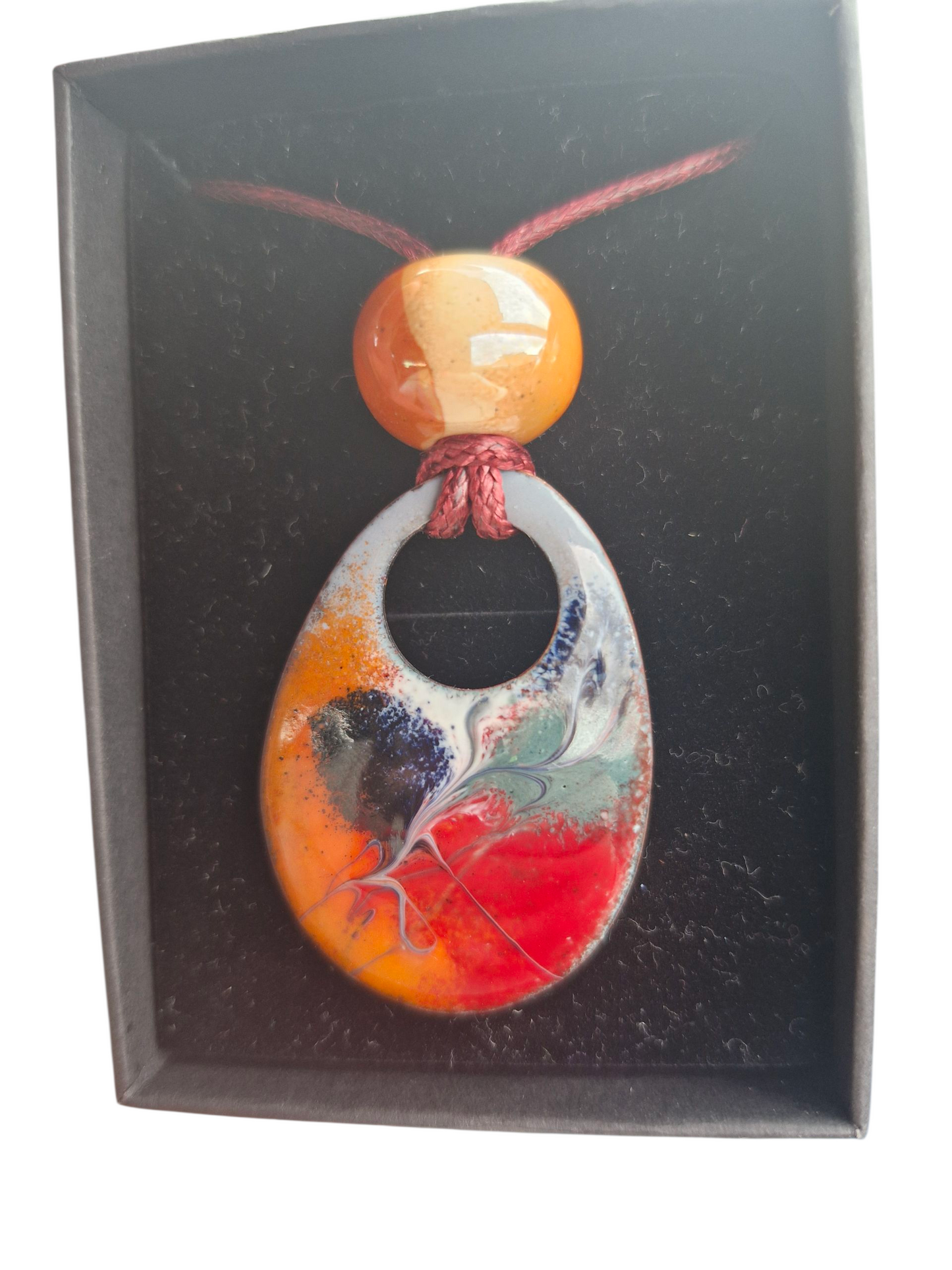 Orange Abstract necklace