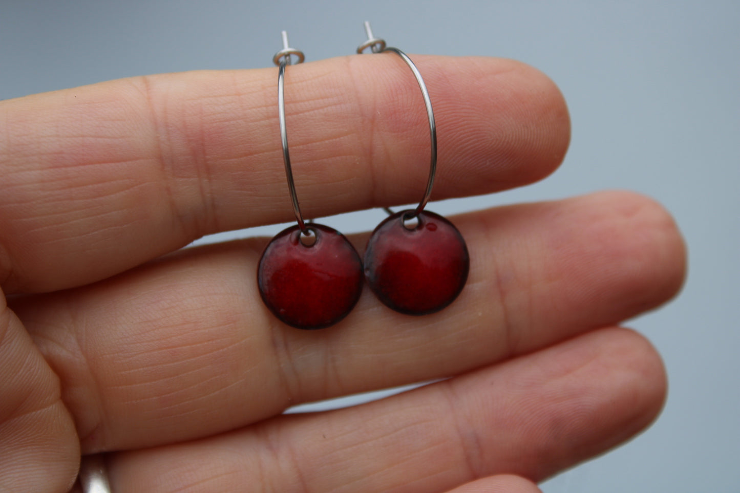 Teeny Tiny Domed Earrings