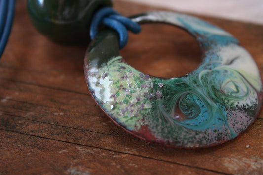Sombra de Olivo (Olive Shade)
Forrest Greens Copper necklace – Boho Statement Jewellery Handmade in Ireland